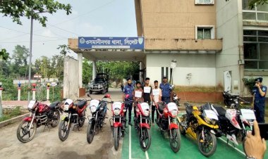 ওসমানীনগরে ৮ চোরাই মোটরসাইকেলসহ ৩ চোর আটক