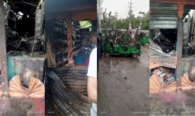 সিলেটে বজ্রপাতে পুড়লো ৯ দোকান ও ৪টি গাড়ি
