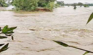 বিপৎসীমার উপরে সুরমা নদীর পানি