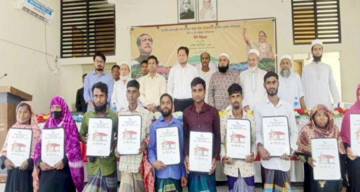 গোয়াইনঘাটে প্রধানমন্ত্রীর ঘর উপহার পেলো ৪০টি পরিবার