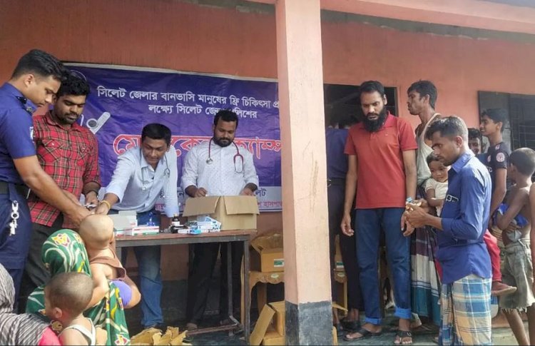 সিলেটে বন্যার আরও উন্নতি, ছড়াচ্ছে পানিবাহিত রোগ