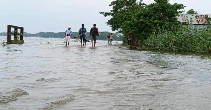 সুনামগঞ্জে নদ-নদীর পানি বিপৎসীমার ওপরে