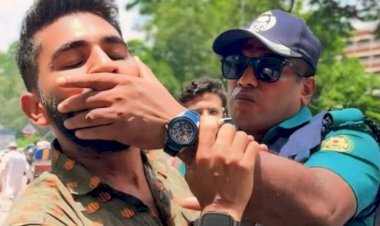 আন্দোলনকারীর মুখ চেপে ধরায় বরখাস্ত পুলিশ পরিদর্শক আরশাদ