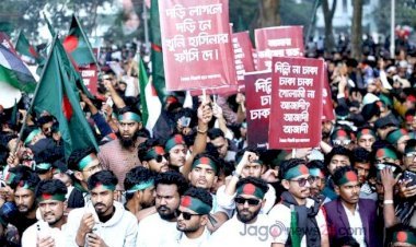 ‘দড়ি লাগলে দড়ি নে, খুনি হাসিনার ফাঁসি দে’
