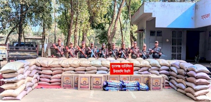 সুনামগঞ্জ সীমান্তে কোটি টাকার ভারতীয় পণ্য জব্দ
