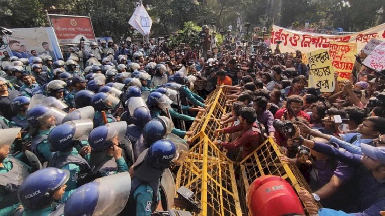স্বরাষ্ট্র উপদেষ্টার পদত্যাগ দাবিতে পদযাত্রা, পুলিশের বাধা