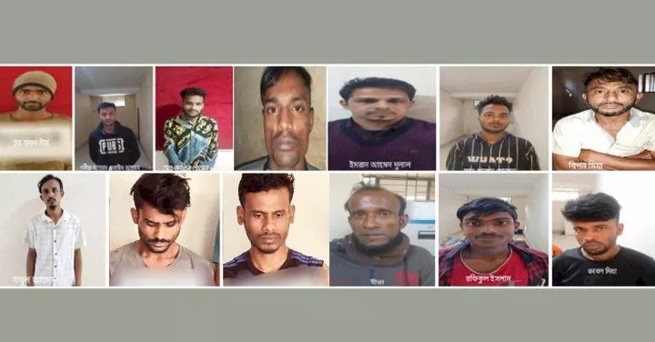 সিলেটে পুলিশের অভিযানে ১৩ ছিনতাইকারী গ্রে ফ তা র