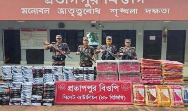 সিলেটে সীমান্তে অভিযানে ৬ কোটি টাকার চোরাচালান জব্দ