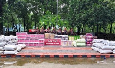 সিলেটে সীমান্তে অভিযানে ২ কোটি ৬৫ লাখ টাকার চোরাচালান জব্দ