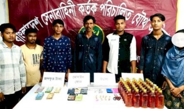 সিলেটে যৌথবাহিনী অভিযানে মাদকসহ এক পরিবারের ৪ জনসহ ৬ জন আ ট ক