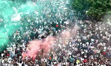 জুলাই ঘোষণাপত্র শোনার অপেক্ষায় হাজারো মানুষ
