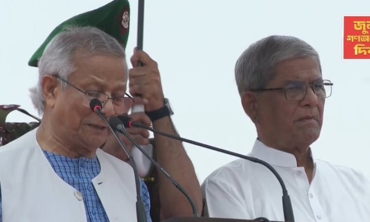 ঐতিহাসিক ‘জুলাই ঘোষণাপত্র’ পাঠ করলেন প্রধান উপদেষ্টা