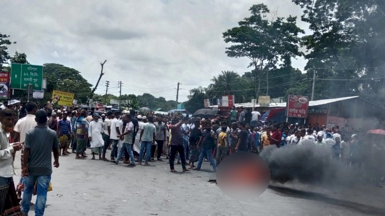 ভাঙ্গা উপজেলা পরিষদে ভাঙচুর ও আগুন