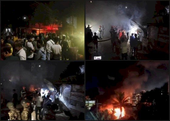 সিলেটে মধ্যরাতে গাড়ির গ্যারেজে আগুন, পুড়লো ৮ গাড়ি