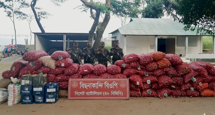 সিলেট সীমান্তে ৪ কোটি টাকার ভারতীয় পণ্য জব্দ