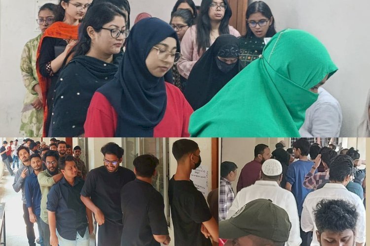 উৎসবমুখর পরিবেশে ভোটগ্রহণ সম্পন্ন