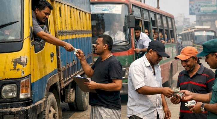 পরিবহন খাতে দিনে ১০০ কোটি টাকার চাঁদা, গাবতলীতে ৬০ লাখ