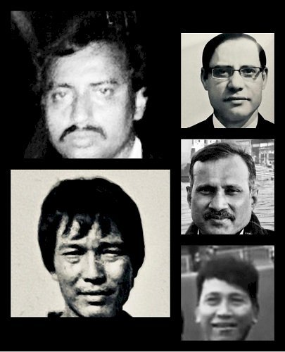 আবাহনী হকি ???? দলের প্রয়াত খেলোয়াড় বাম থেকে উপরে: পুশকিন,কান্চন, জুম্মান, খাজা রহমত ও জুবেল