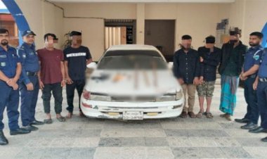 মৌলভীবাজারে দেশীয় অস্ত্র ও প্রাইভেটকারসহ ৫ জন ডাকাত গ্রেফতার