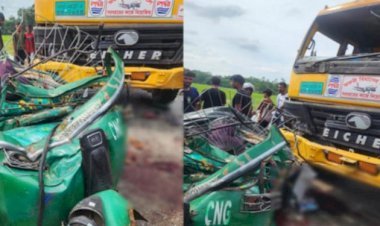সিলেটে সিএনজি অটোরিকশা ও ট্রাকের মুখোমুখি সংঘর্ষ, নিহত ৪