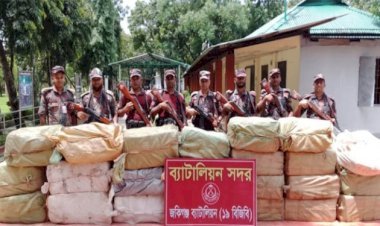 সিলেটে সীমান্তে ৭৮ লাখ টাকার ভারতীয় চোরাচালানি মালামাল জব্দ